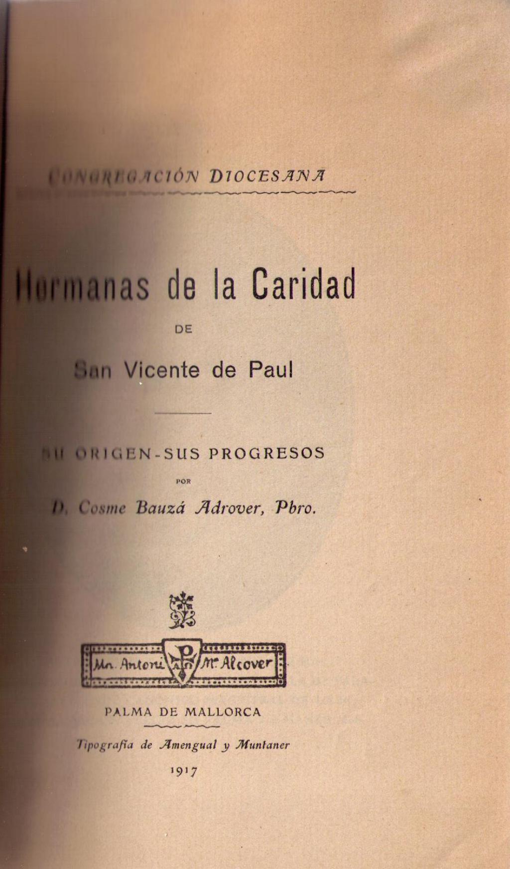 Coberta de Hermanas de la Caridad de San Vicente de Paul 